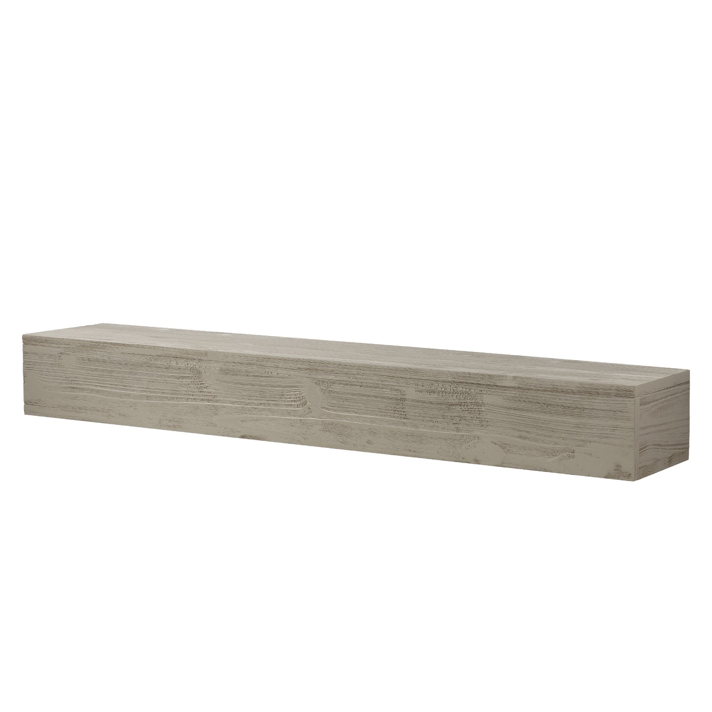 60" Rustic Wood Fireplace Mantel,Wall-Mounted & Floating Shelf for Home Decor grey