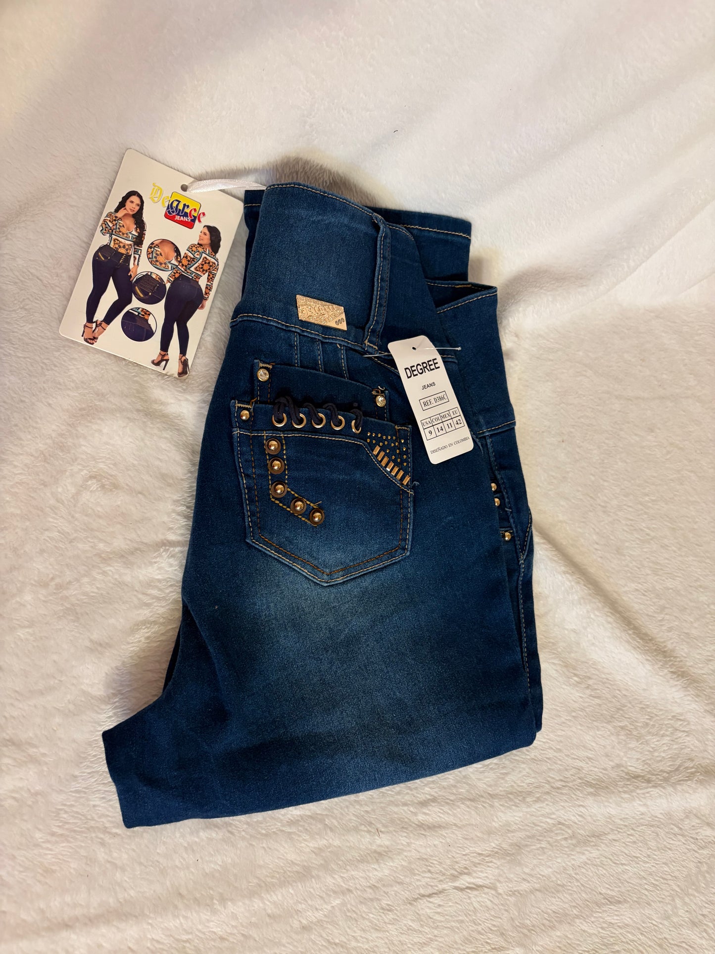Colombian Levantacola Butt-Lifting Jeans – Dark Navy